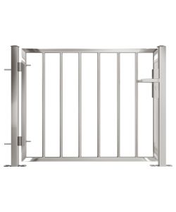 Cancello da Giardino 100x75 cm in Acciaio Inossidabile 316849