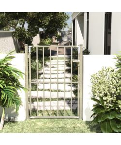 Cancello da Giardino 100x150 cm in Acciaio Inossidabile 316852
