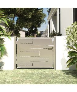 Cancello da Giardino 100x75 cm in Acciaio Inossidabile 316854