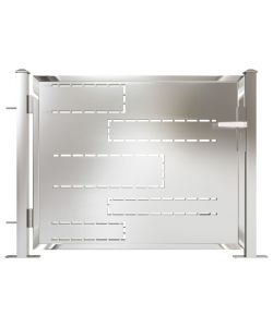 Cancello da Giardino 100x75 cm in Acciaio Inossidabile 316854
