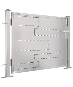 Cancello da Giardino 100x75 cm in Acciaio Inossidabile 316854