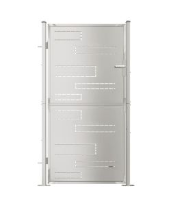 Cancello da Giardino 100x180 cm in Acciaio Inossidabile 316858