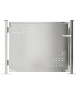 Cancello da Giardino 100x75 cm in Acciaio Inossidabile 316864