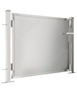 Cancello da Giardino 100x75 cm in Acciaio Inossidabile 316864