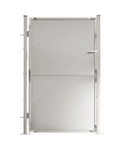 vidaXL Cancello da Giardino in Acciaio - Argento - 100x150 cm