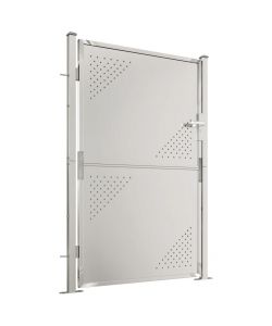 vidaXL Cancello da Giardino in Acciaio - Argento - 100x150 cm