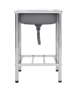 Lavello da Campeggio con Vasca Singola in Acciaio Inox