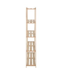 Scaffale a 5 Livelli 170x28,5x170 cm in Legno Massello di Pino