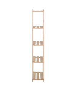 Scaffale a 5 Livelli 80x28,5x170 cm in Legno Massello di Pino