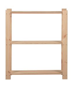 Scaffale a 3 Livelli 80x28,5x90 cm in Legno Massello di Pino