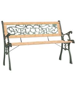 Panchina da Giardino 122 cm in Legno Massello di Abete 317118
