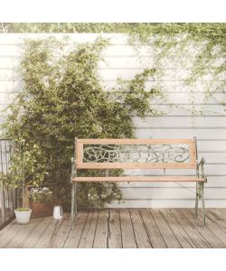 Panchina da Giardino 122 cm in Legno Massello di Abete 317118