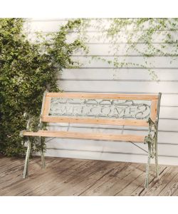 Panchina da Giardino 122 cm in Legno Massello di Abete 317118