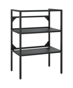 Struttura per Lavabo da Bagno Nera 59x38x83 cm in Ferro