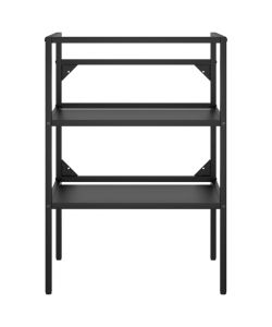 Struttura per Lavabo da Bagno Nera 59x38x83 cm in Ferro