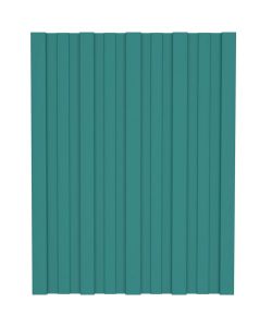 Pannelli da Tetto 36 pz in Acciaio Zincato Verde 60x45 cm