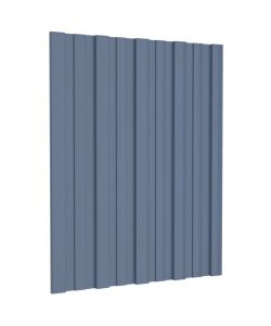 Pannelli da Tetto 12 pz in Acciaio Zincato Grigio 60x45 cm