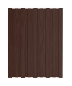 Pannelli da Tetto 12 pz in Acciaio Zincato Marrone 60x45 cm