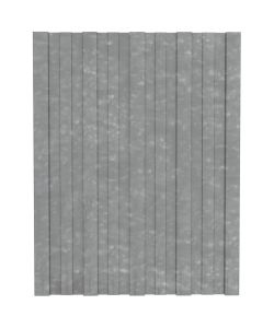 Pannelli da Tetto 36 pz in Acciaio Zincato Argento 60x45 cm