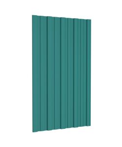 Pannelli da Tetto 36 pz in Acciaio Zincato Verde 80x45 cm