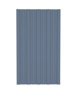 Pannelli da Tetto 12 pz in Acciaio Zincato Grigio 80x45 cm