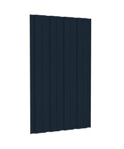 Pannelli da Tetto 36 pz in Acciaio Zincato Antracite 80x45 cm