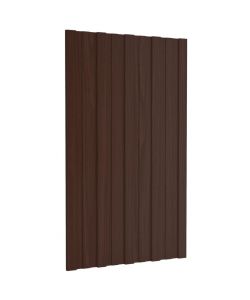 Pannelli da Tetto 12 pz in Acciaio Zincato Marrone 80x45 cm