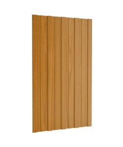 Pannelli da Tetto 12 pz Acciaio Zincato Legno Chiaro 80x45 cm