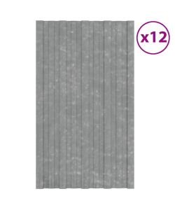 Pannelli da Tetto 12 pz in Acciaio Zincato Argento 80x45 cm