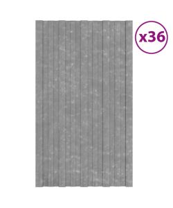Pannelli da Tetto 36 pz in Acciaio Zincato Argento 80x45 cm