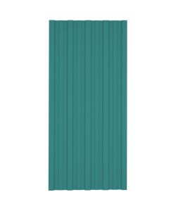 Pannelli da Tetto 12 pz in Acciaio Zincato Verdi 100x45 cm
