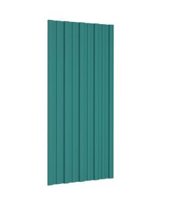 Pannelli da Tetto 12 pz in Acciaio Zincato Verdi 100x45 cm