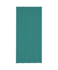 Pannelli da Tetto 36 pz in Acciaio Zincato Verde 100x45 cm