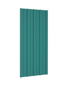 Pannelli da Tetto 36 pz in Acciaio Zincato Verde 100x45 cm