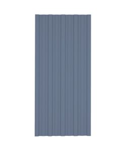 Pannelli da Tetto 36 pz in Acciaio Zincato Grigio 100x45 cm
