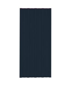 Pannelli da Tetto 12 pz in Acciaio Zincato Antracite 100x45 cm