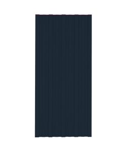 Pannelli da Tetto 36 pz in Acciaio Zincato Antracite 100x45 cm