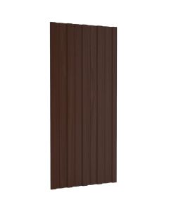 Pannelli da Tetto 12 pz in Acciaio Zincato Marrone 100x45 cm
