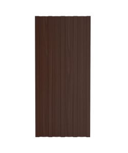 Pannelli da Tetto 36 pz in Acciaio Zincato Marrone 100x45 cm