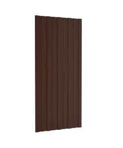 Pannelli da Tetto 36 pz in Acciaio Zincato Marrone 100x45 cm