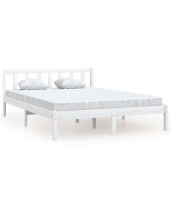 vidaXL Giroletto in Legno di Pino Massello Bianco 120x190 cm