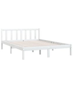 vidaXL Giroletto in Legno di Pino Massello Bianco 120x190 cm