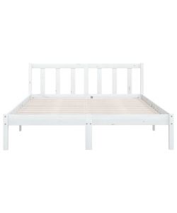 vidaXL Giroletto in Legno di Pino Massello Bianco 120x190 cm