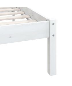 vidaXL Giroletto in Legno di Pino Massello Bianco 120x190 cm