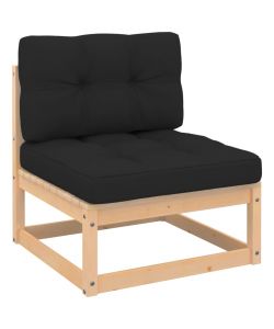 Set Divani da Giardino 3 pz con Cuscini Legno Massello di Pino 3083737
