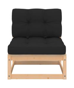 Set Divani da Giardino 3 pz con Cuscini Legno Massello di Pino 3083737