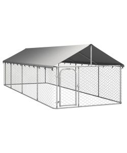 Gabbia per Cani da Esterno con Tetto 600x200x150 cm