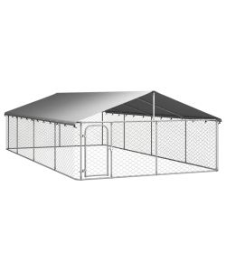 Gabbia per Cani da Esterno con Tetto 600x300x150 cm