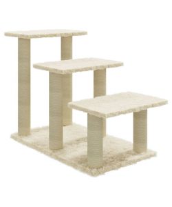 Albero per Gatti con Tiragraffi in Sisal Crema 50,5 cm