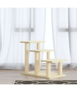 Albero per Gatti con Tiragraffi in Sisal Crema 50,5 cm